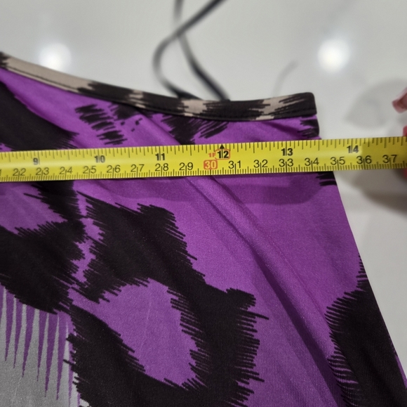 VENUS Purple and Black Animal Print Top Size Small. - Picture 10 of 11